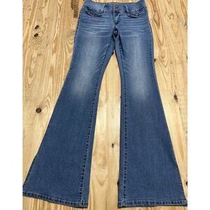 Blue Spice Jeans Womens 3 Blue Mid Rise Flare 70s 90s Cowgirl Boho 27x31